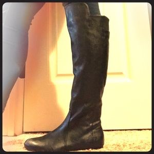 Knee high black boots